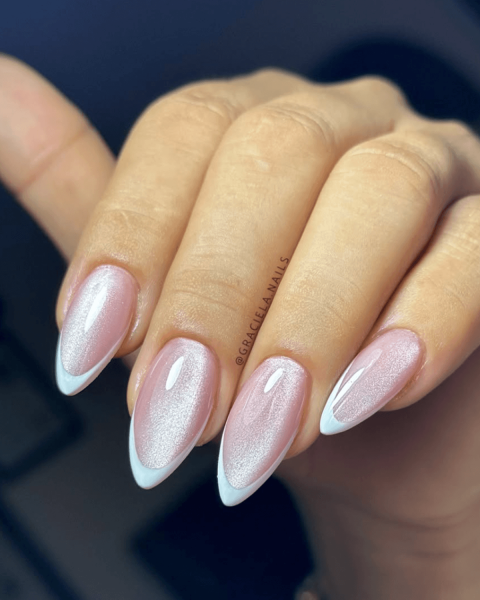 Cateye French nails